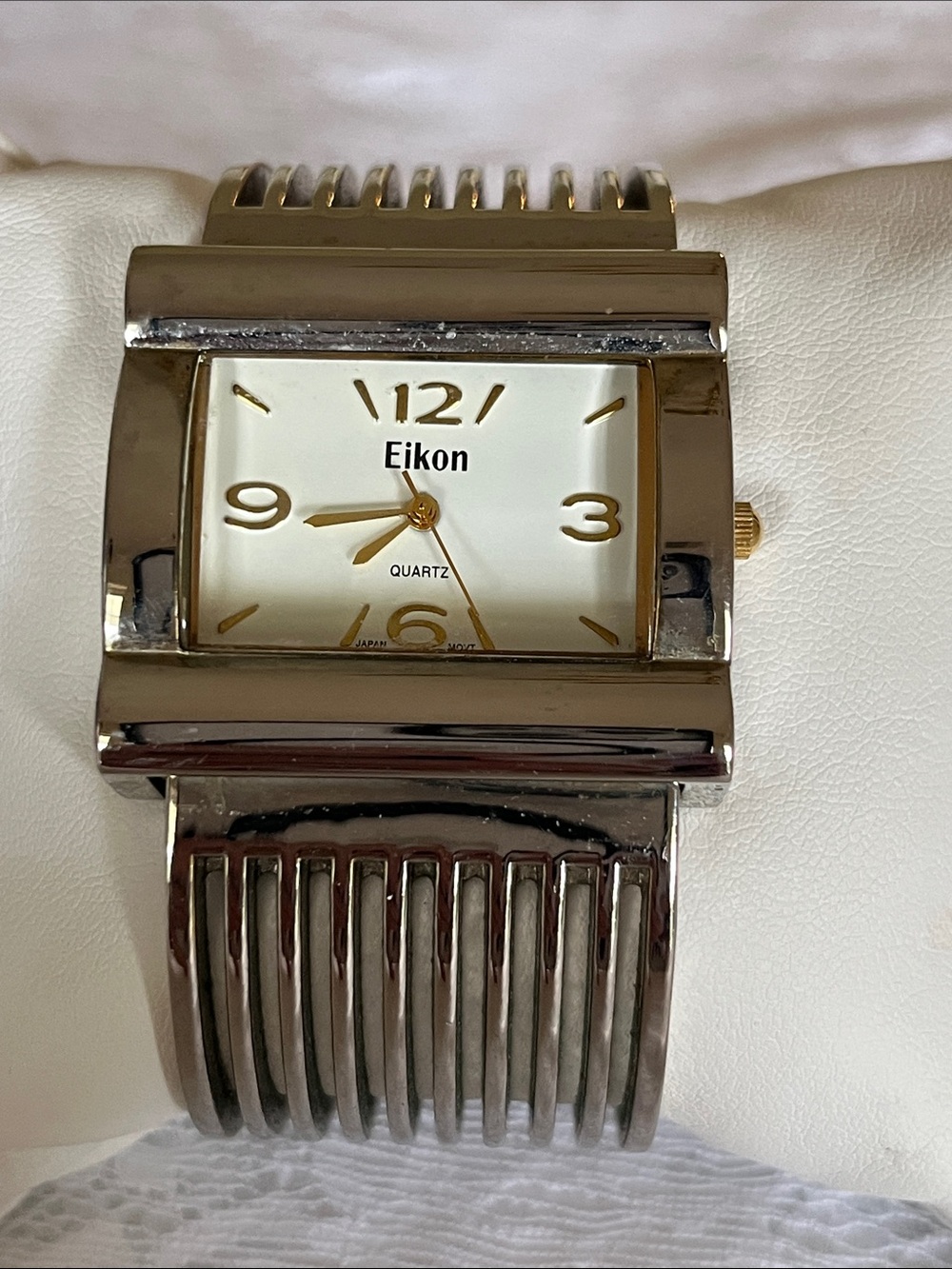 Eikon Gold-Tone Rectangular Bracelet Watch